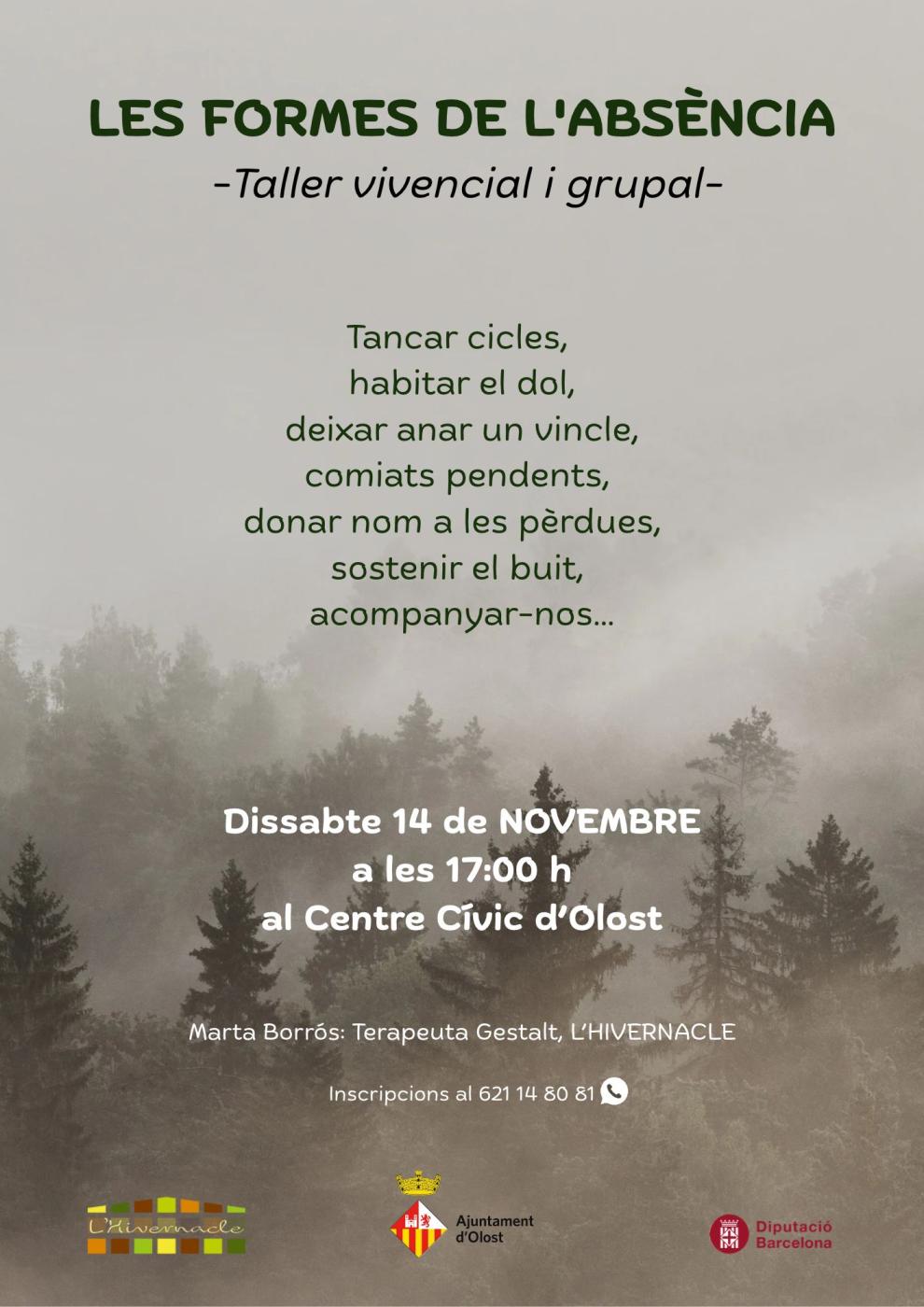 Les formes de l’absència - Taller vivencial i grupal
